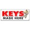 Signmission KEYS MADE HERE BANNER SIGN transponder auto car locksmith locks mobile B-Keys Made Here - alternate 1